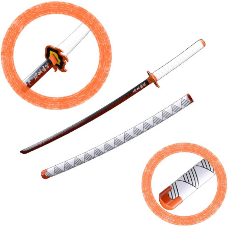 Rengoku Kyojuro Katana | Espada de juguete | Espada Cosplay | Espada Anime | Demon Slayer