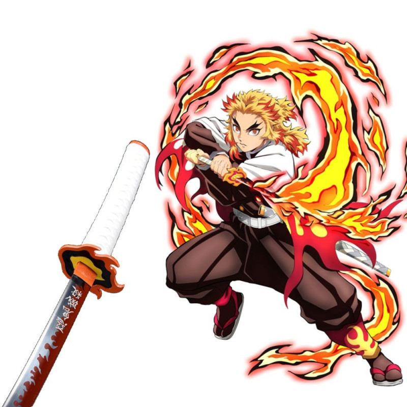 Rengoku Kyojuro Katana | Espada de juguete | Espada Cosplay | Espada Anime | Demon Slayer