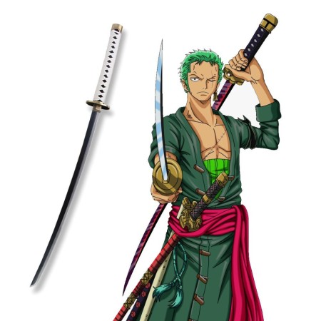 Wadō Ichimonji | Roronoa Zoro Katana | Espada de juguete | Espada Cosplay | Espada Anime | One Piece 2