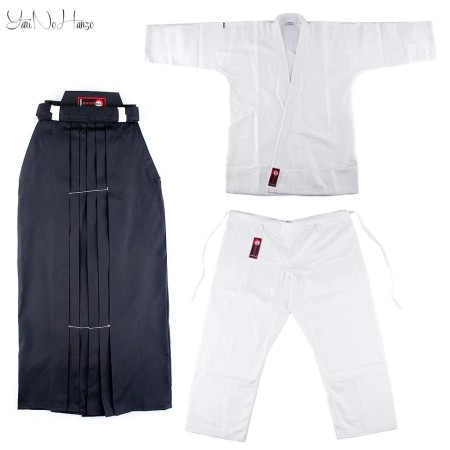Set de Uniforme Aikido Yarinohanzo - Aikido Gi y Hakama Negra
