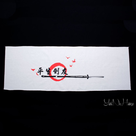 Tenugui para Kendo | Tomodachi | Blanco