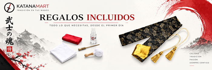 Kit de mantenimiento y bolsa de seda con fusahimo incluidos con las katanas Superior